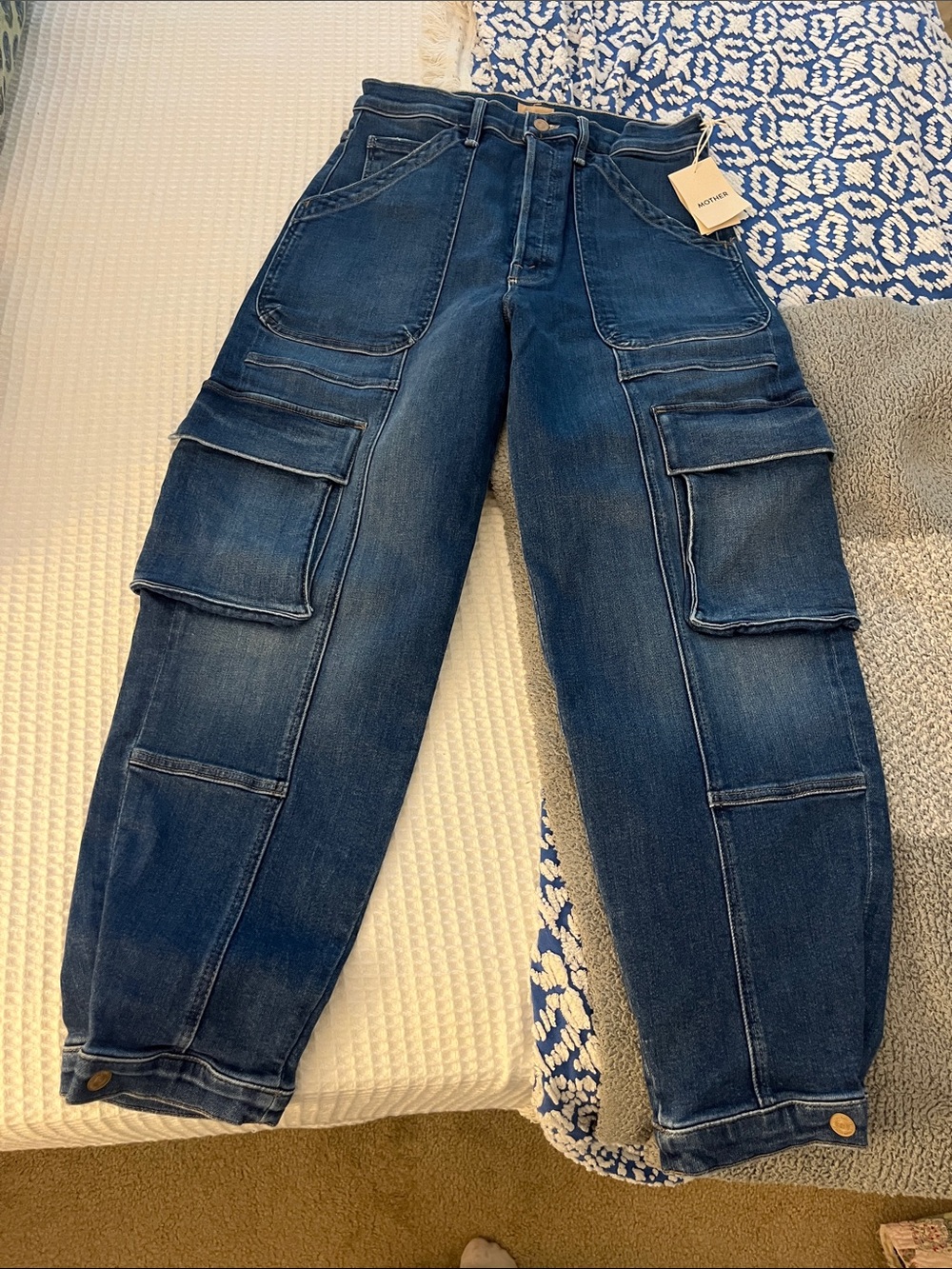 MOTHER Men's Dark Blue Cargo Jeans • Sz 30